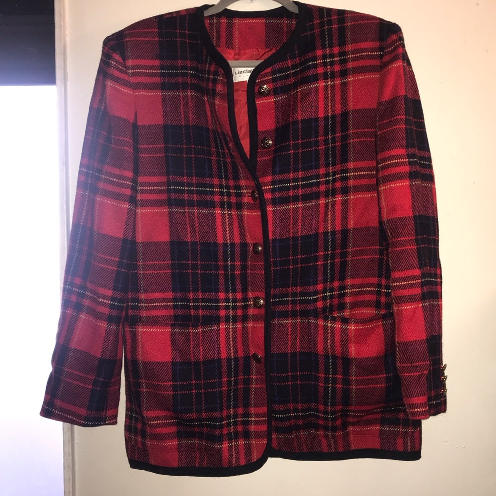 Over-Sized Vintage Liz Claiborne Plaid Jacket